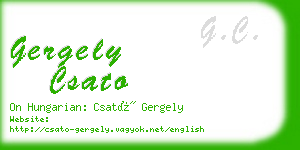 gergely csato business card